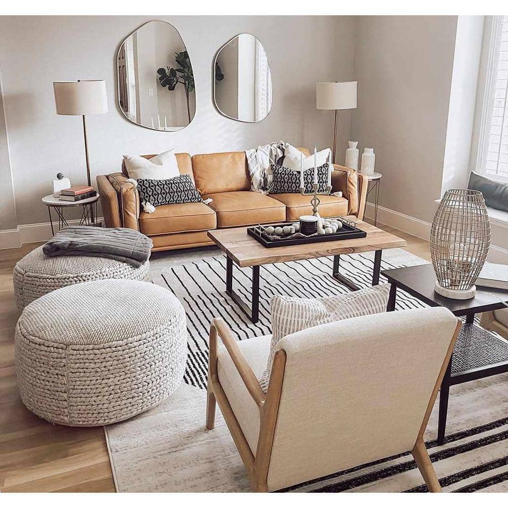 Angus Black and White Abstract Polypropylene Area Rug 7'10" x 10'