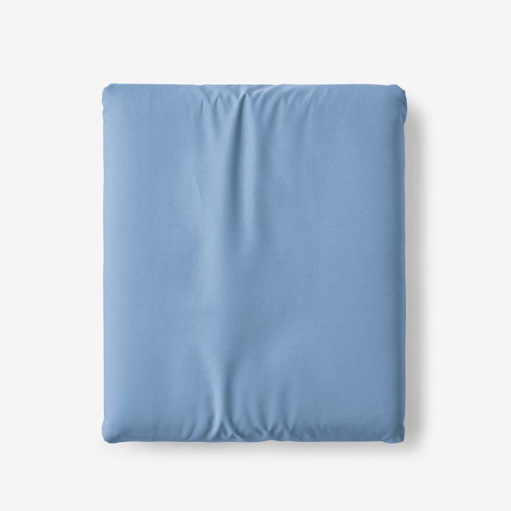 Company Cotton Percale Porcelain Blue Solid 300-Thread Count Full Fitted Sheet price history on PriceWatchPro