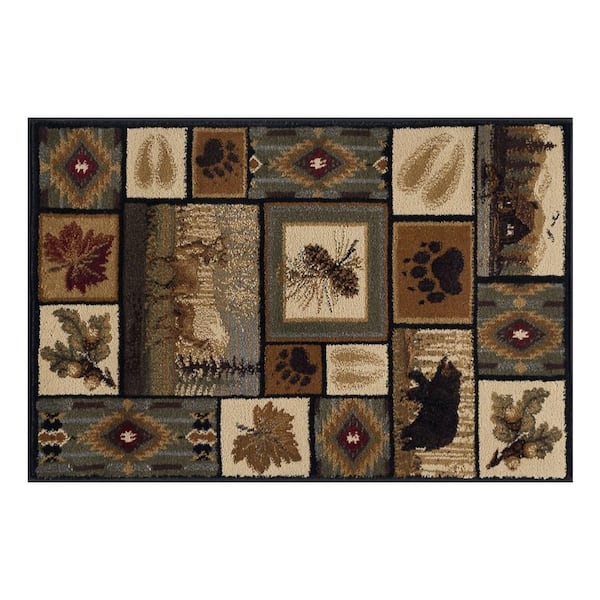 Tayse Rugs Nature Lodge Multi-Color 2 ft. x 3 ft. Indoor Area Rug