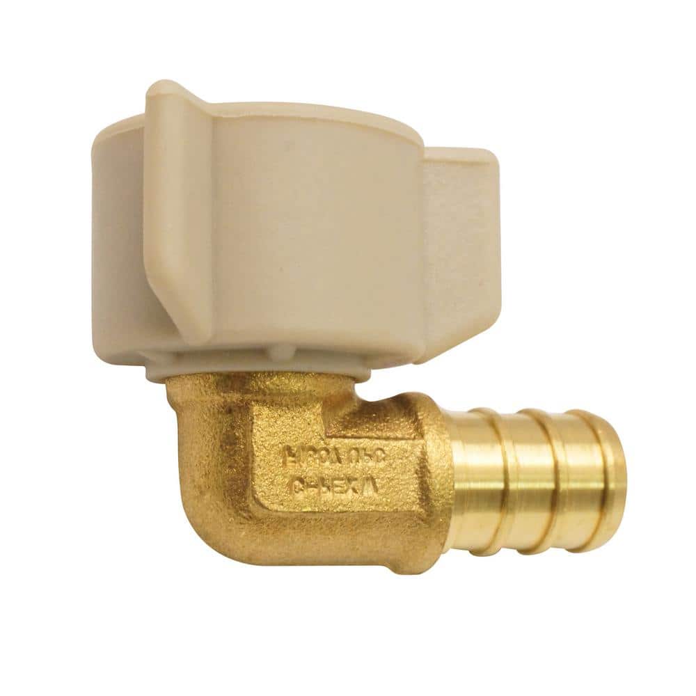 1/2 in. Brass PEX-B Barb x 1/2 in. Female Swivel 90-Degree Elbow price history on PriceWatchPro
