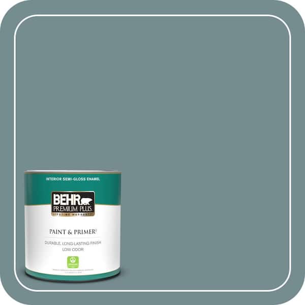 BEHR PREMIUM PLUS 1 qt. #PPF-46 Leisure Time Semi-Gloss Enamel Low Odor Interior Paint & Primer