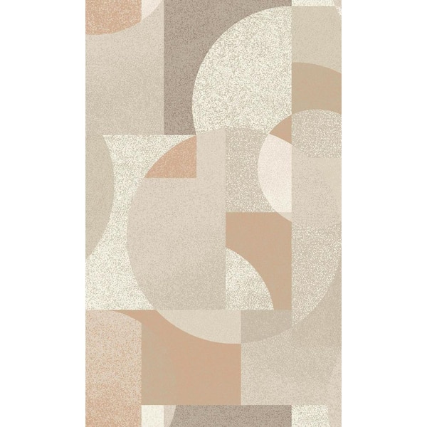 Walls Republic Orange and Yellow Retro Abstract Shapes Geometric-Shelf Liner Non-Woven Non-Pasted Wallpaper (57 sq. ft.) Double Roll