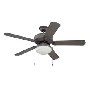 Enduro Plastic 52 in. Heavy-Duty Indoor/Outdoor Espresso Finish Dual Mount ABS Housing Ceiling Fan w/Optional Light Kit