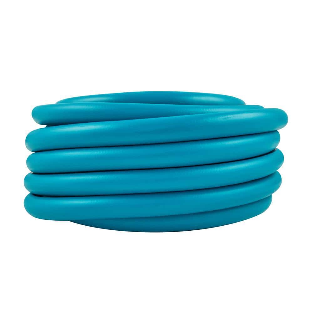 50 Ft Blue Heavy Duty Vinyl Garden Hose with Metal Couplings