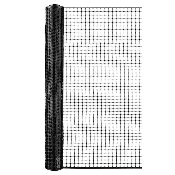 PEAK 100 ft. L x 84 in. H Plastic Netting in Black with 3/4 in. x 3/4 in.  Mesh Size Garden Fence 3434 - The Home Depot