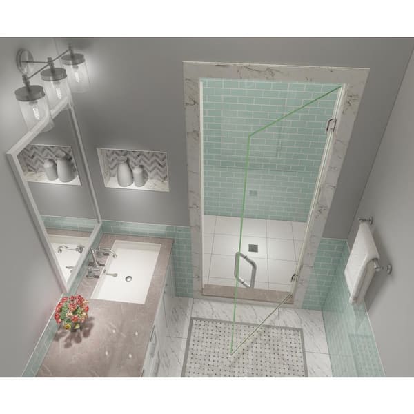 Aston SDR997EZ-38-10 Kinkade 72 inch High x 38 inch Wide Hinged Frameless Shower Door - Bronze