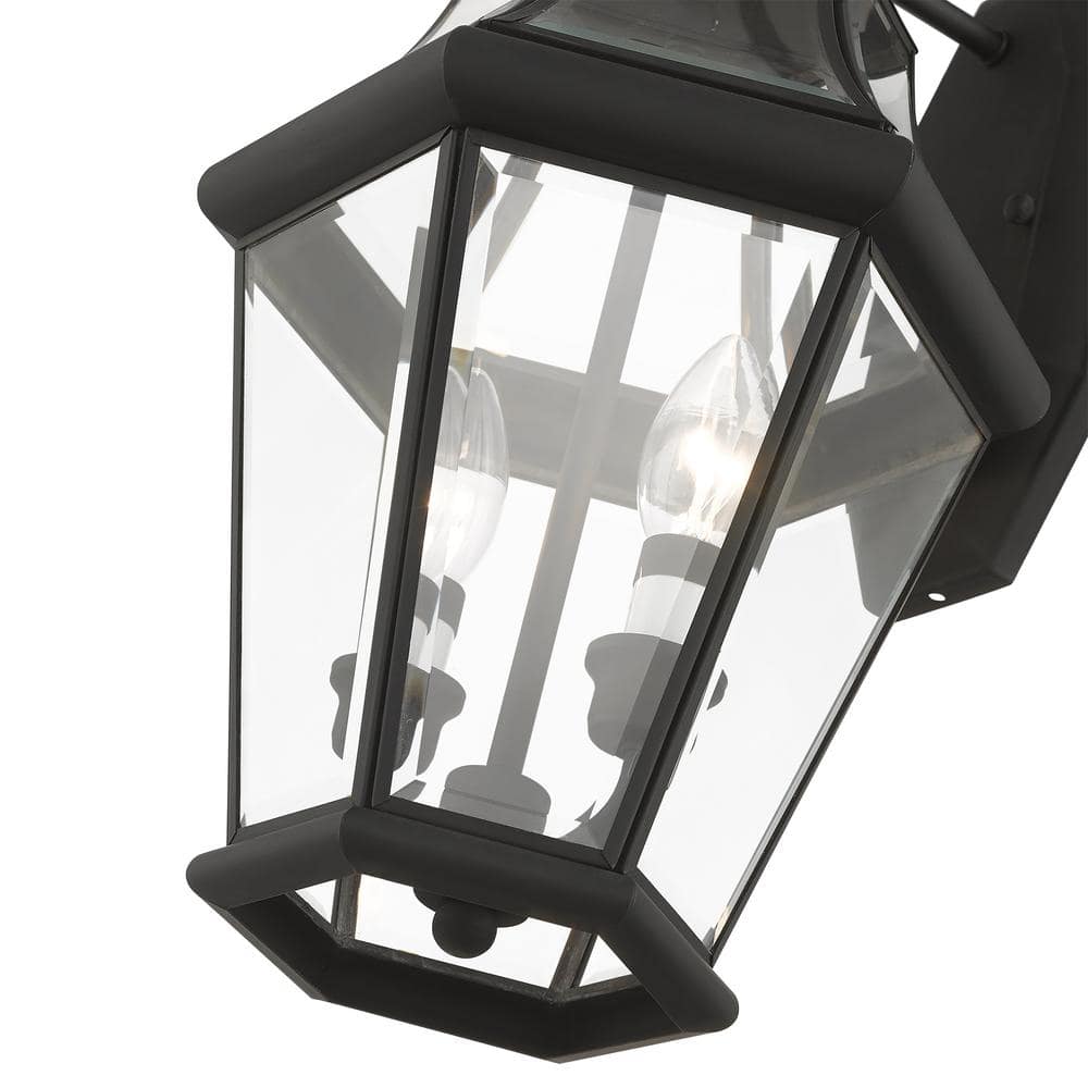 Georgetown Black Bronze 2-Light Outdoor Wall Lantern