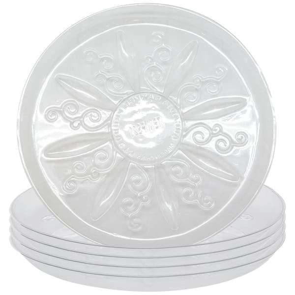 Arcadia Garden Products Heavy-Duty 14 in. Dia. Clear Plastic Saucer (5-Pack)