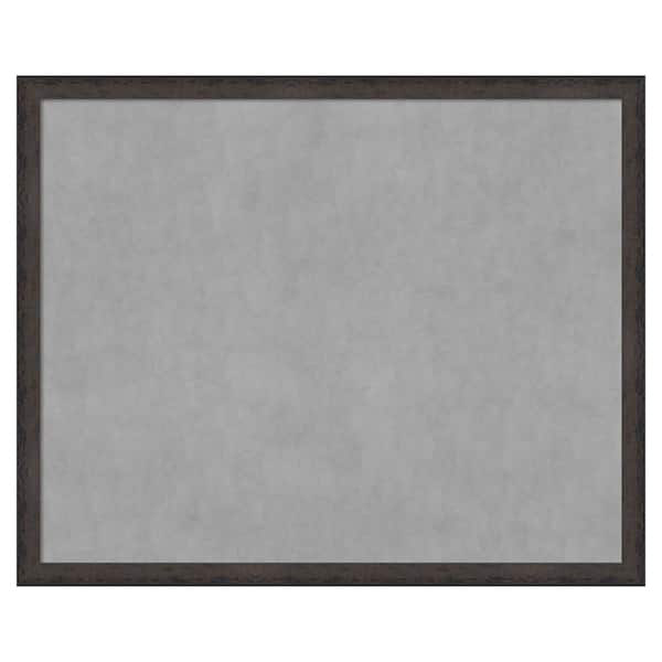 Amanti Art Dappled Black Brown Narrow 43 in. x 35 in. Framed Magnetic Board