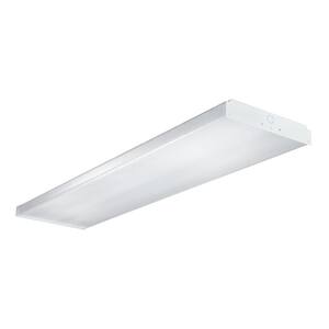 32-Watt 2-Light White Fluorescent Wraparound Flushmount Ceiling Light Fixture