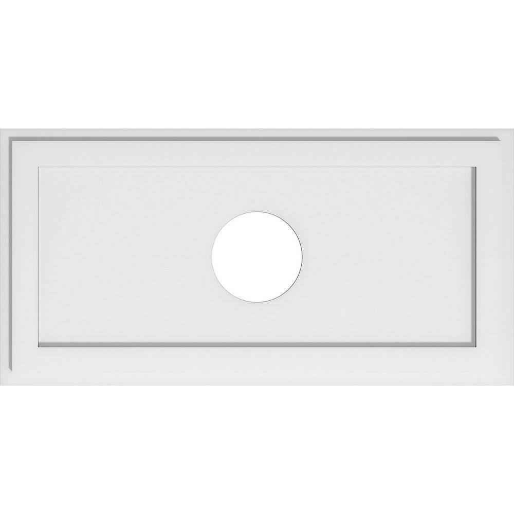 34 in. W x 17 in. H x 6 in. ID x 1 in. P Rectangle Architectural Grade PVC Contemporary Ceiling Medallion price history on PriceWatchPro