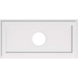 34 in. W x 17 in. H x 6 in. ID x 1 in. P Rectangle Architectural Grade PVC Contemporary Ceiling Medallion