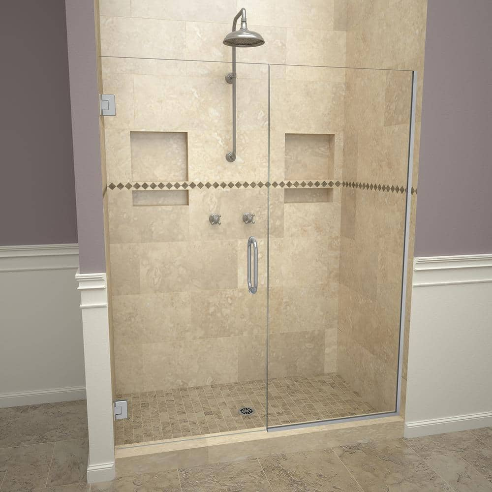 Redi Swing 2000V Series 58 in. W x 76 in. H Semi-Frameless Pivot Shower ...