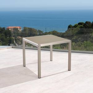 Cape Coral Silver Square Anodized Aluminum Outdoor Dining Table