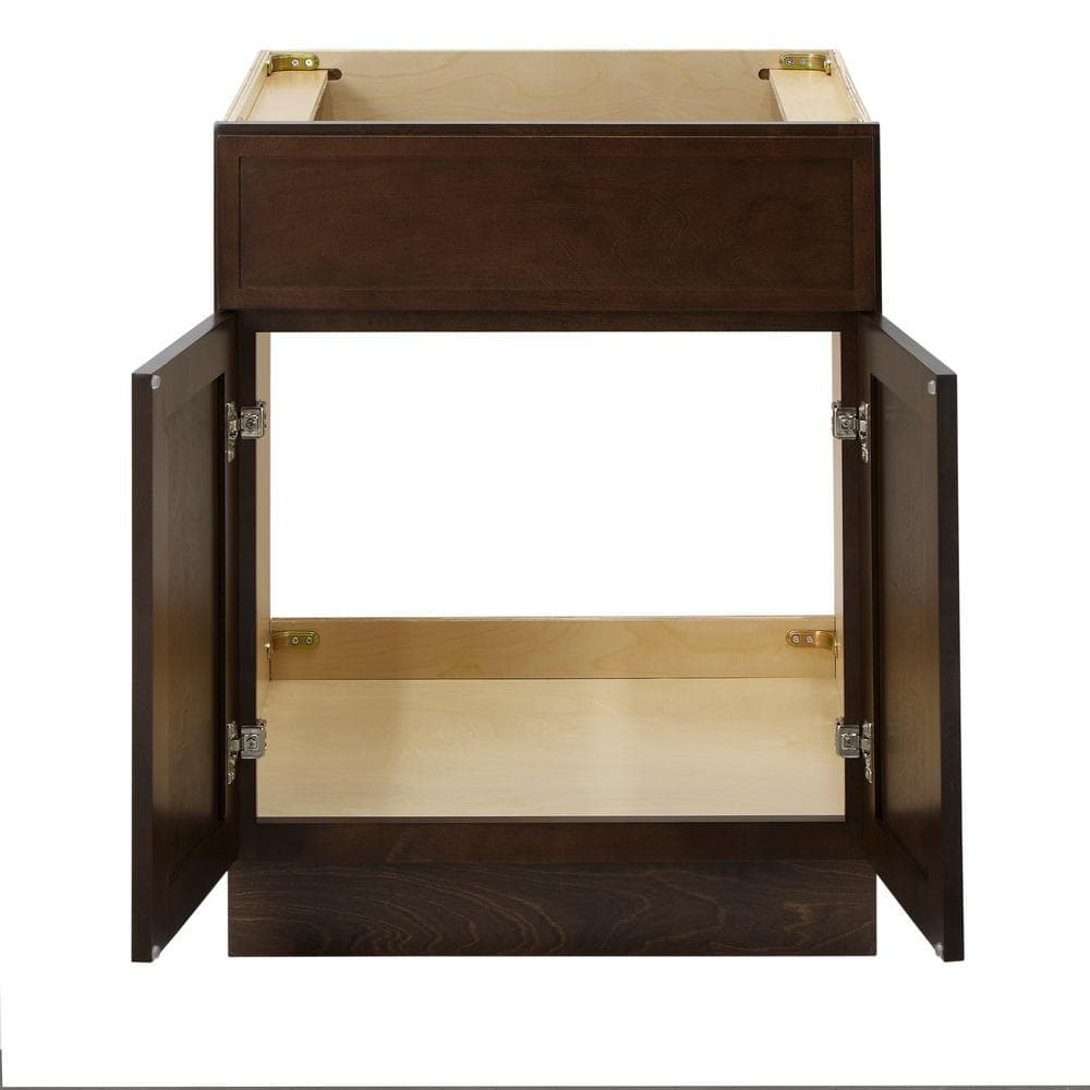 24" Brown Birch Plywood Freestanding Single Base Cabinet