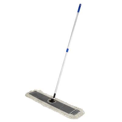 36 in. Cotton Dust Mop Set with Telescopic Handle