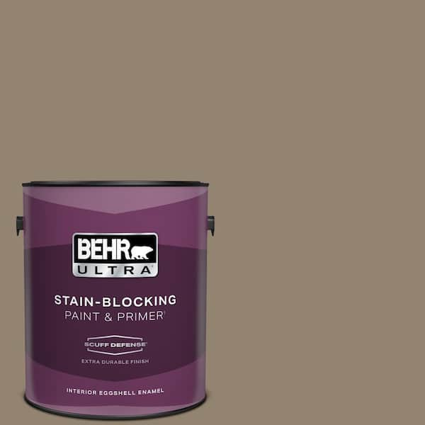 BEHR ULTRA 1 gal. Home Decorators Collection #HDC-FL13-11 Hunt Club Brown Extra Durable Eggshell Enamel Interior Paint & Primer