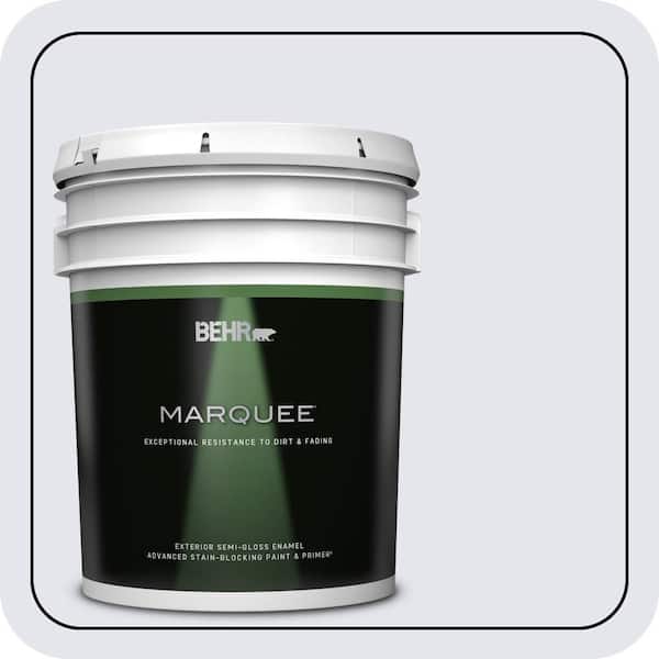 BEHR MARQUEE 5 gal. #630C-1 Lavender Haze Semi-Gloss Enamel Exterior Paint & Primer