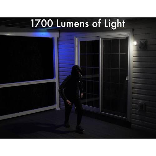 Nightwatcher 1700 Lumen 210-Degree Black Motion Activated Tracking