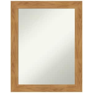 Carlisle Blonde 22 in. H x 28 in. W Wood Framed Non-Beveled Wall Mirror in Brown