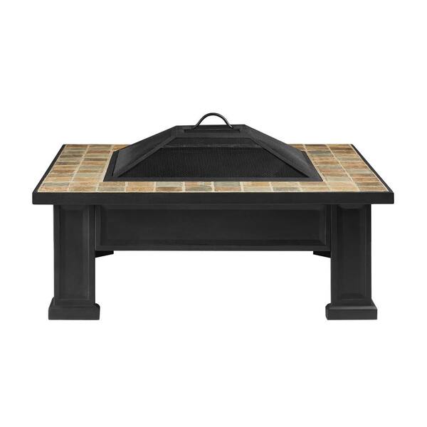 Real Flame Breckenridge 34 in. Steel Wood-Burning Fire Pit in Black