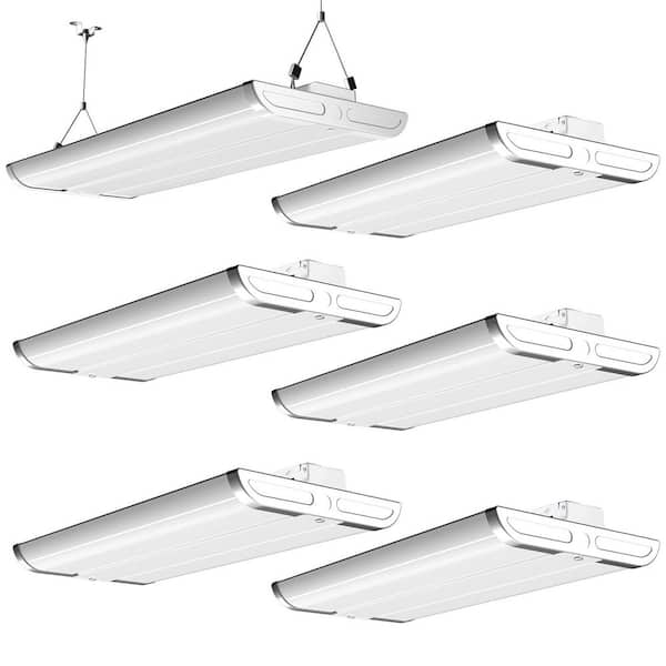 2 ft. LED High Bay Shop Light, White 200W 28000LM 5000K for Warehouse Workshop Garage AC100-277V-6 Pack