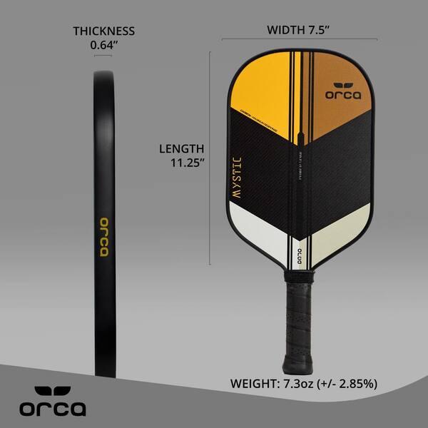 ORCA Mystic Carbon Fiber Pickleball Paddle USAPA Approved with