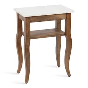 Lillian 18.00 in. Natural Rectangle Wood End Table