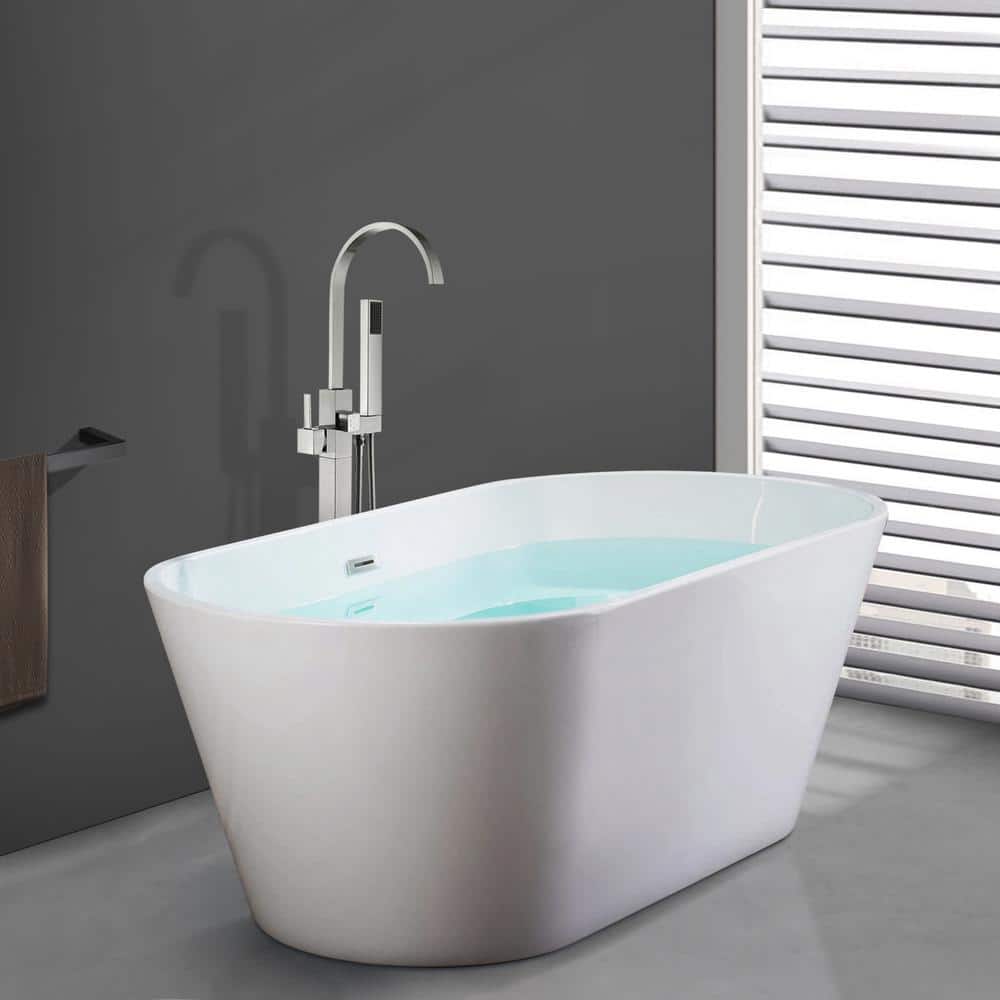 PENGFANG WORLDWIDE LLC P016BNTF Single Handle Floor Mounted Tub Faucet with Handshower