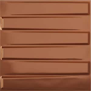 19 5/8 in. x 19 5/8 in. Keyes EnduraWall Decorative 3D Wall Panel, Copper (12-Pack for 32.04 Sq. Ft.)