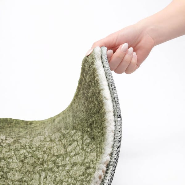 Dream Shag Premium Machine Washable Abstract ADS643 Olive 5 ft. x 7 ft. 6 in. Area Rug