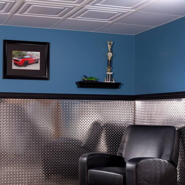 2 ft. x 2 ft. Border Fill White Lay-in Ceiling Tile