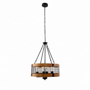 4 light Black Modern Linear Chandelier for Kitchen Island