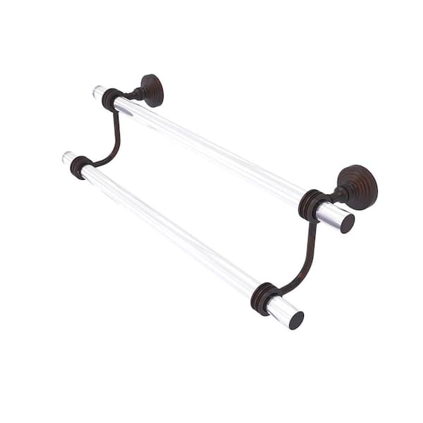 Allied Brass Pacific Grove Collection 24 in. Wall Mounted Double Towel Bar with Dotted Accents in Venetian Bronze