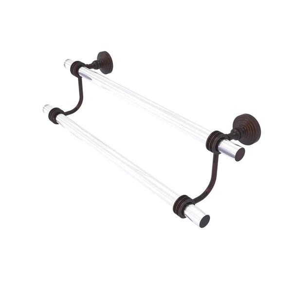 Allied Brass Pacific Grove Collection 36 in. Wall Mounted Double Towel Bar with Dotted Accents in Venetian Bronze