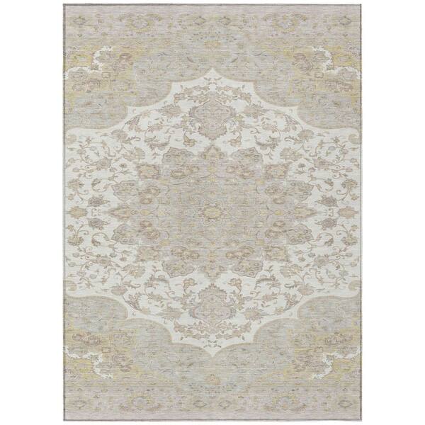 Chantille Machine Washable Indoor/Outdoor Abstract ACN2853 Ivory 10 ft. x 14 ft. Area Rug
