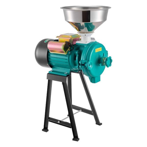 Electric Grain Mill Grinder, 1500-Watt Cast Iron Pulverizer Powder Machine with Non-Slip Rubber Feet, 110 lbs. /H