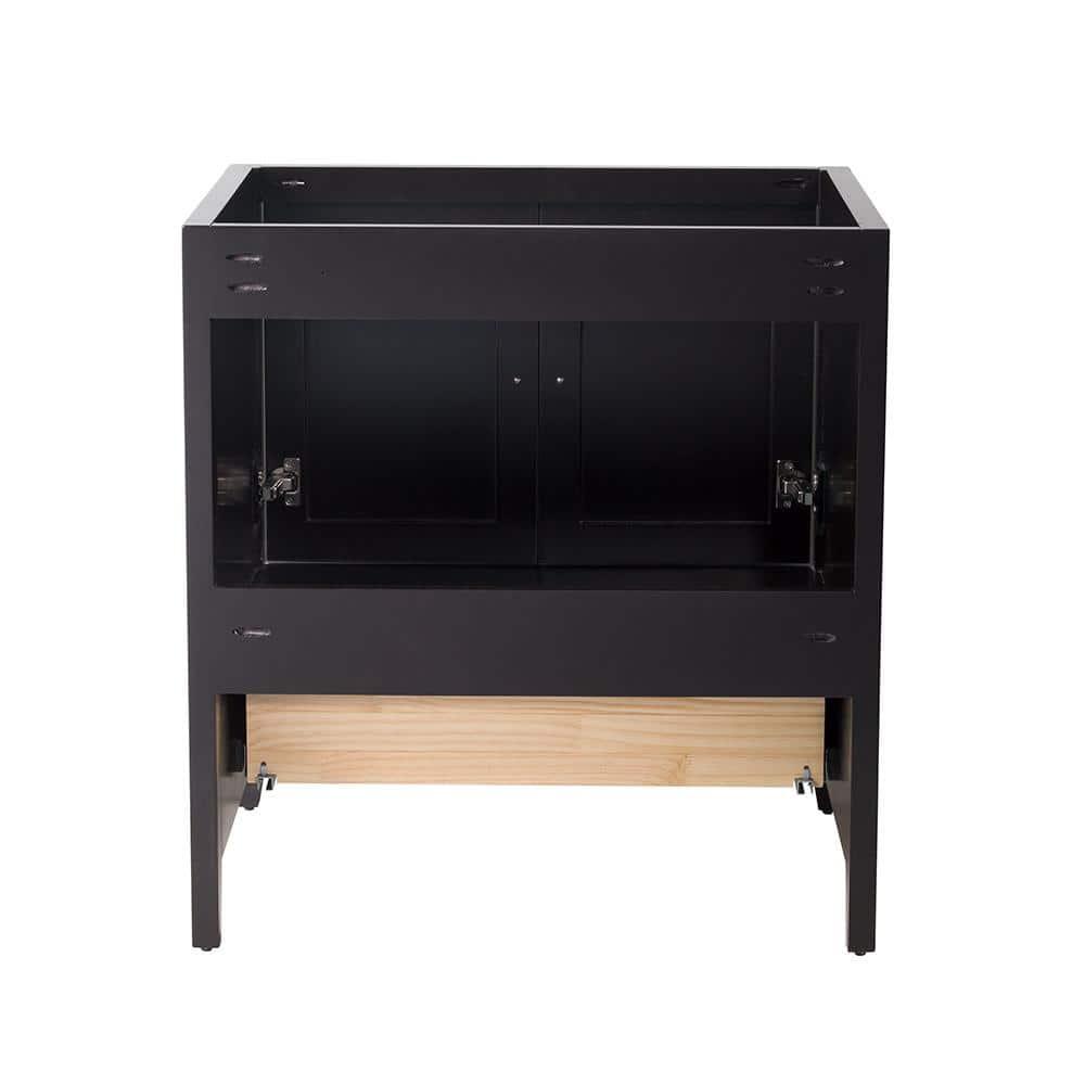 Espresso Engineered Wood 30" Freestanding Single Vanity Base