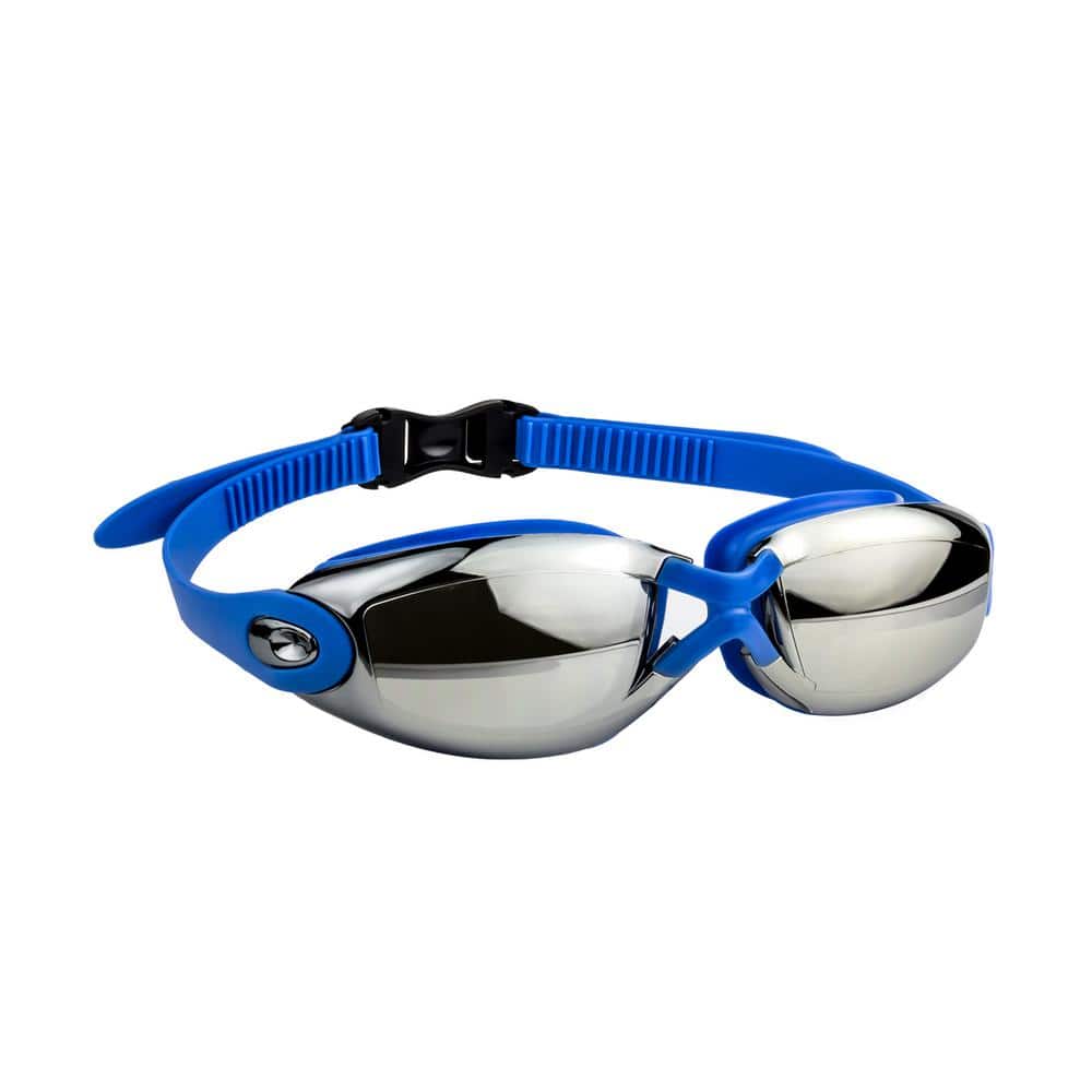 Poolmaster Blue Reflector Mirror Sport Swim Goggles 04001 - The Home Depot