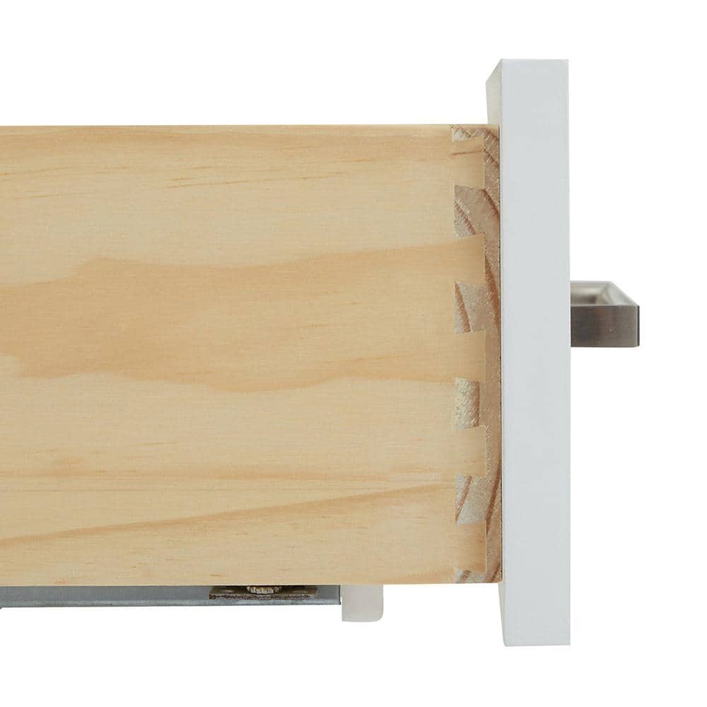 Cambridge 42" White Solid Wood Freestanding Vanity Cabinet