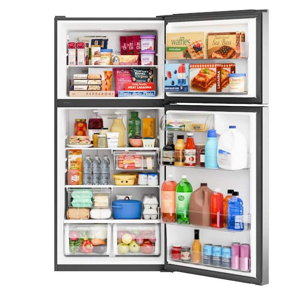 21 cu. ft. 30in. Garage Ready Top Freezer Refrigerator in Fingerprint Resistant Stainless Steel w/2-Sliding Deli Drawers