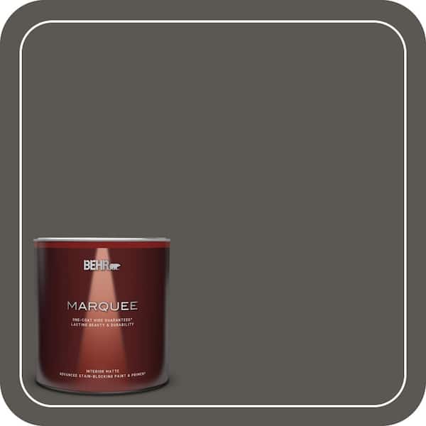 BEHR MARQUEE 1 qt. #BXC-17 Dominant Gray Matte Interior Paint & Primer