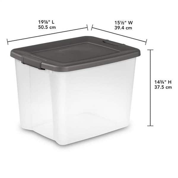 Blue Hawk Medium 10-Gallons (40-Quart) Gray Tote with Latching Lid in the Plastic  Storage Containers department at