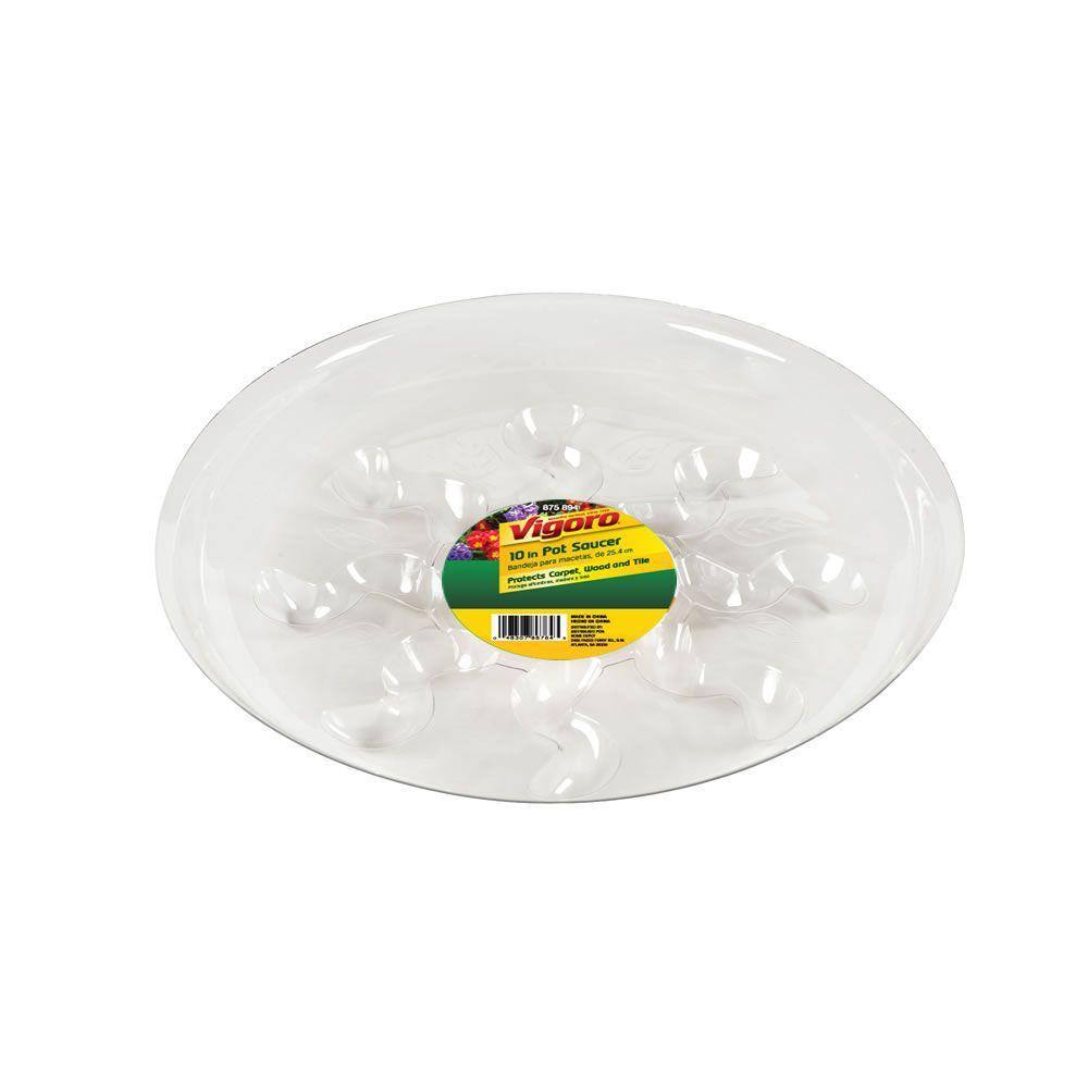 Youngever 10 Pack 10 Inch Plastic Plant Saucers Thick and Heavy Duty Plastic... 