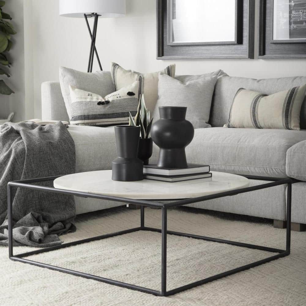 Matte Black Trumpet Ceramic Decorative Table Vase