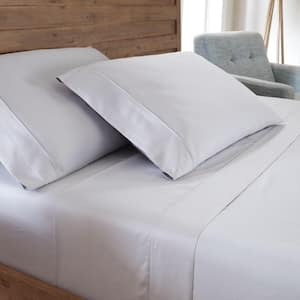 3-Piece Gray Luxury Supima Cotton and Plant-based TENCEL Cooling Twin Sheet Set