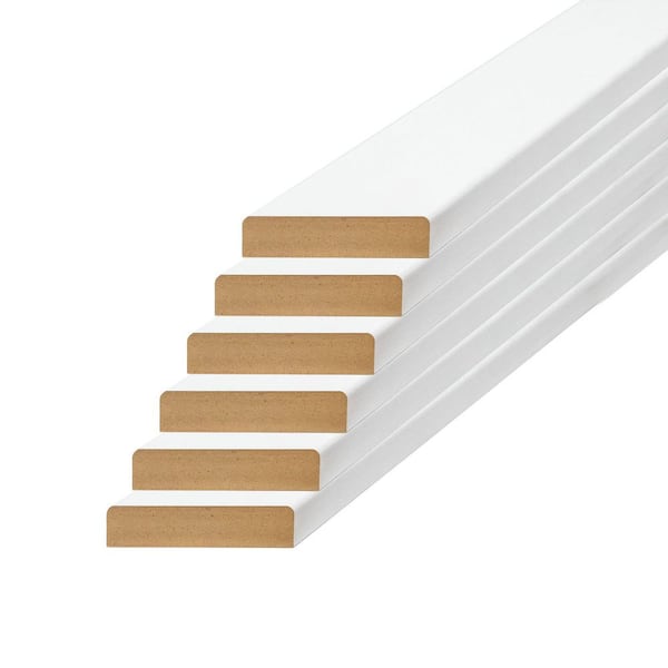 1 in. x 3 in. x 7 ft. Primed MDF E2E Board (6-Pack)