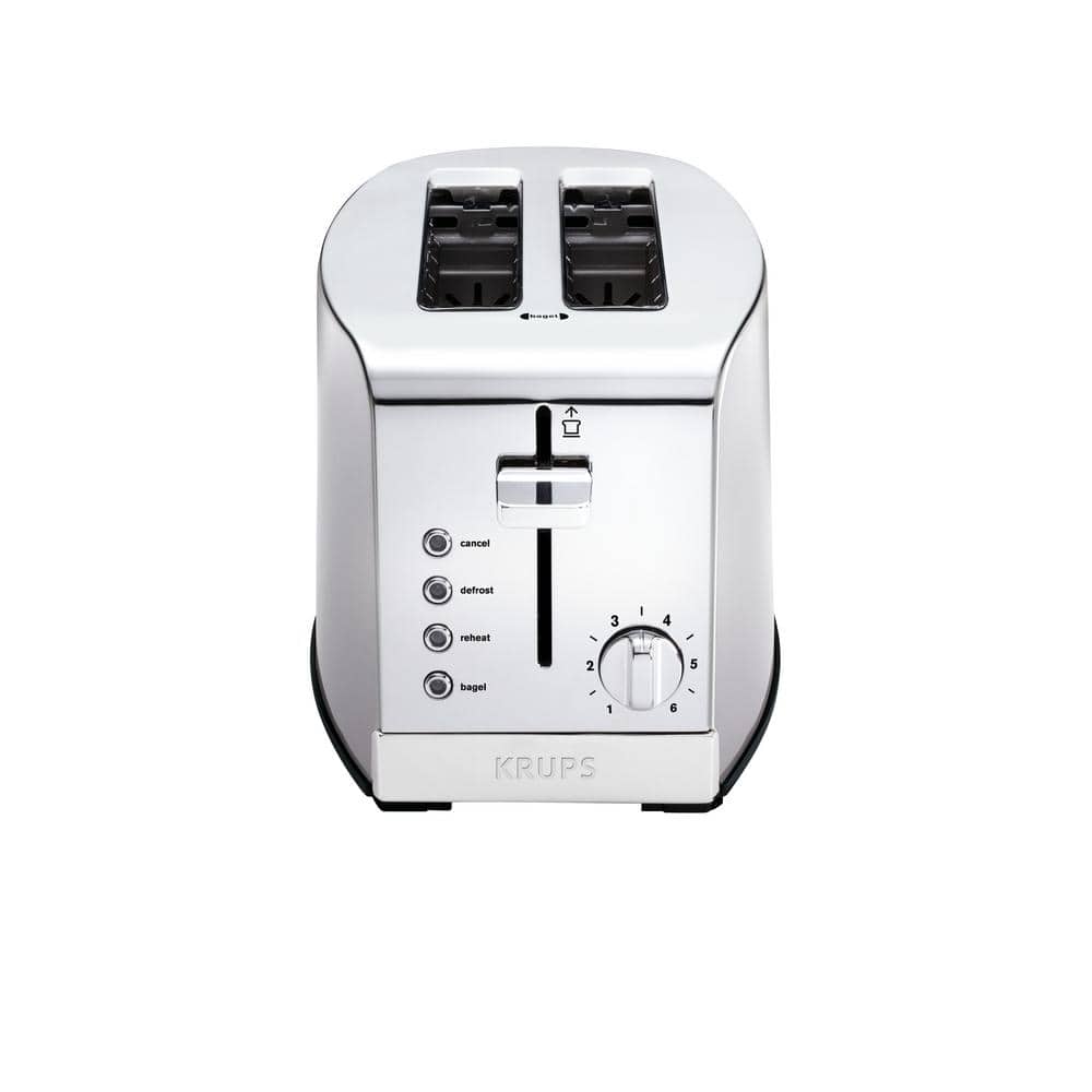 Stainless Steel 2-Slice Toaster with Wide Slots and Browning Control
