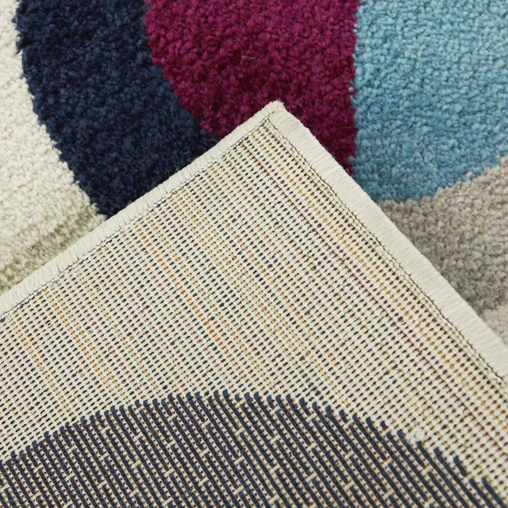 Curie Multicolor Geometric Kids' Synthetic Area Rug