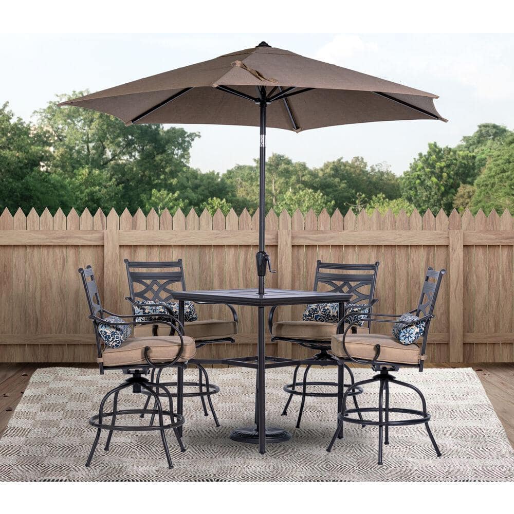 Patio dining discount furniture with umbrella